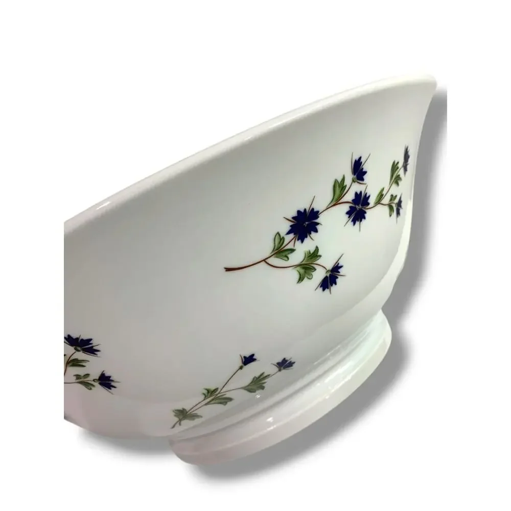 Barbeau by Pillivuyt Centerpiece Serving Bowl Blue Cornflower French Pottery 13